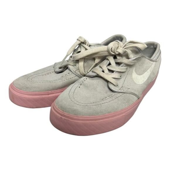 Nike SB Zoom Stefan Janoski Size 5Y Suede Vast Gray Pink 525104-020 - Picture 1 of 9